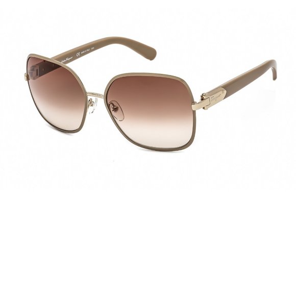 Salvatore Ferragamo Accessories - Ferragamo Sunglasses Light Gold Taupe Rectangular brand new